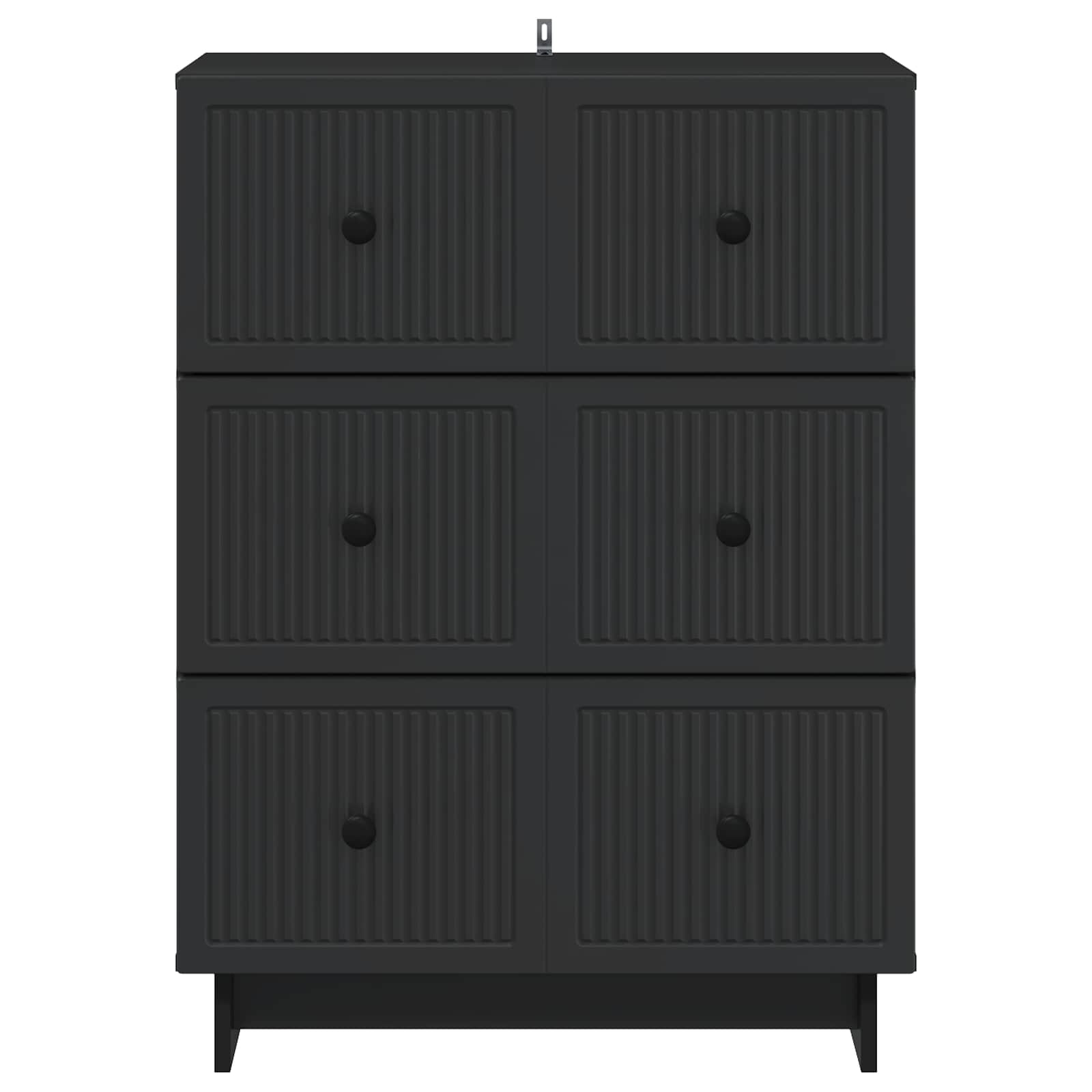 Ormar s ladicama Crna 66 x 34,5 x 90 cm Konstruirano drvo