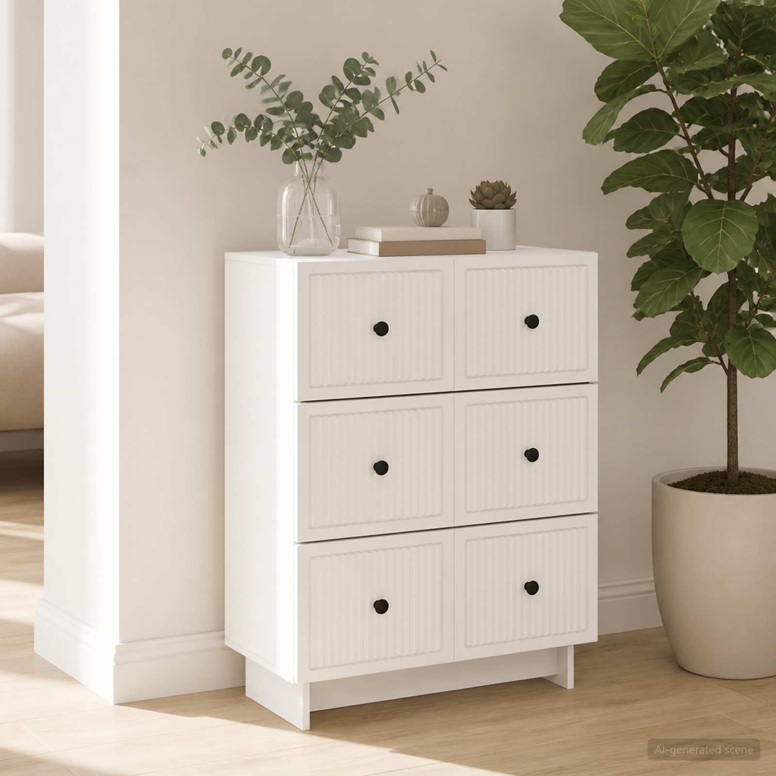Ormar s ladicama Bijela visokog sjaja 66 x 34,5 x 90 cm