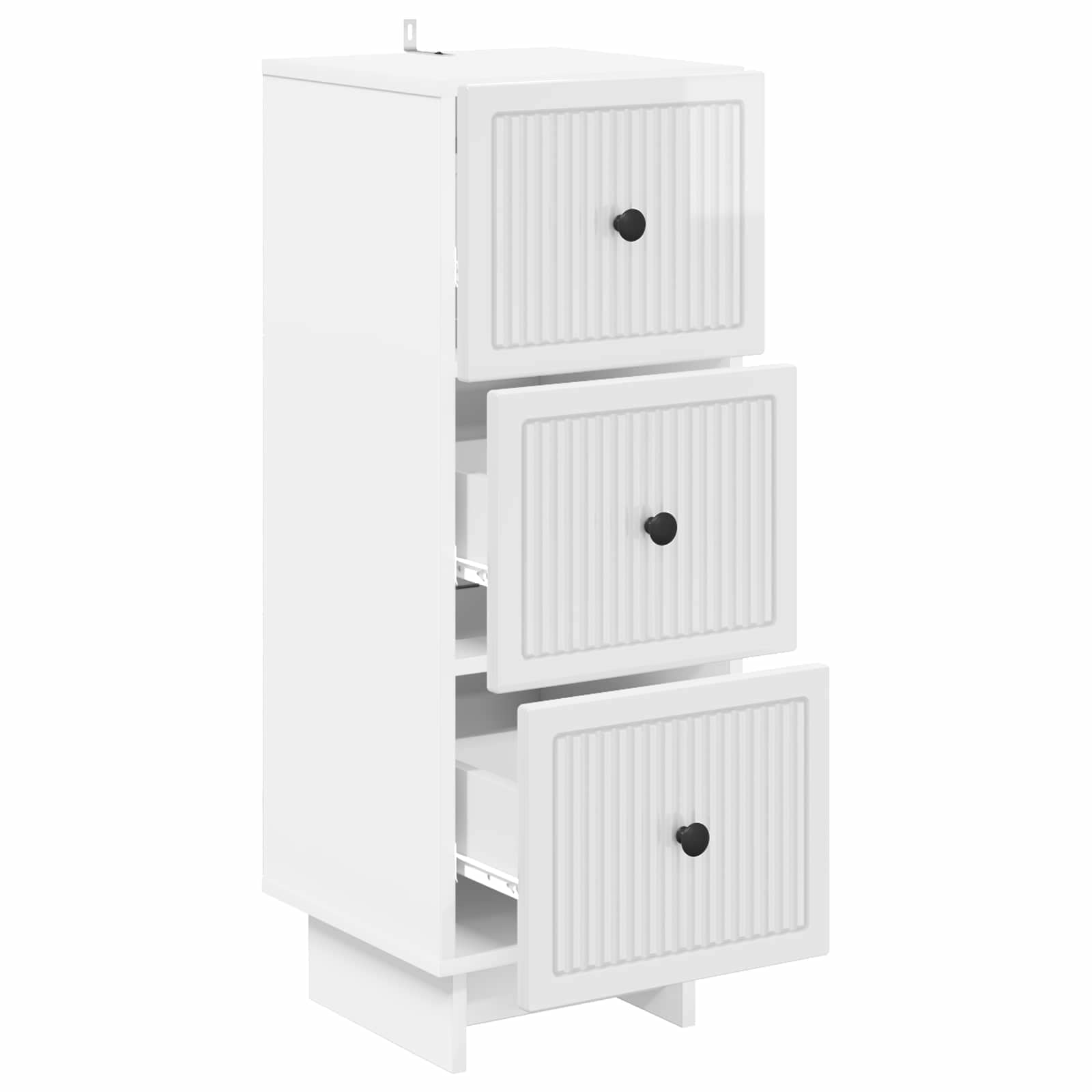 Ormar s ladicama Bijela visokog sjaja 33 x 34,5 x 90 cm