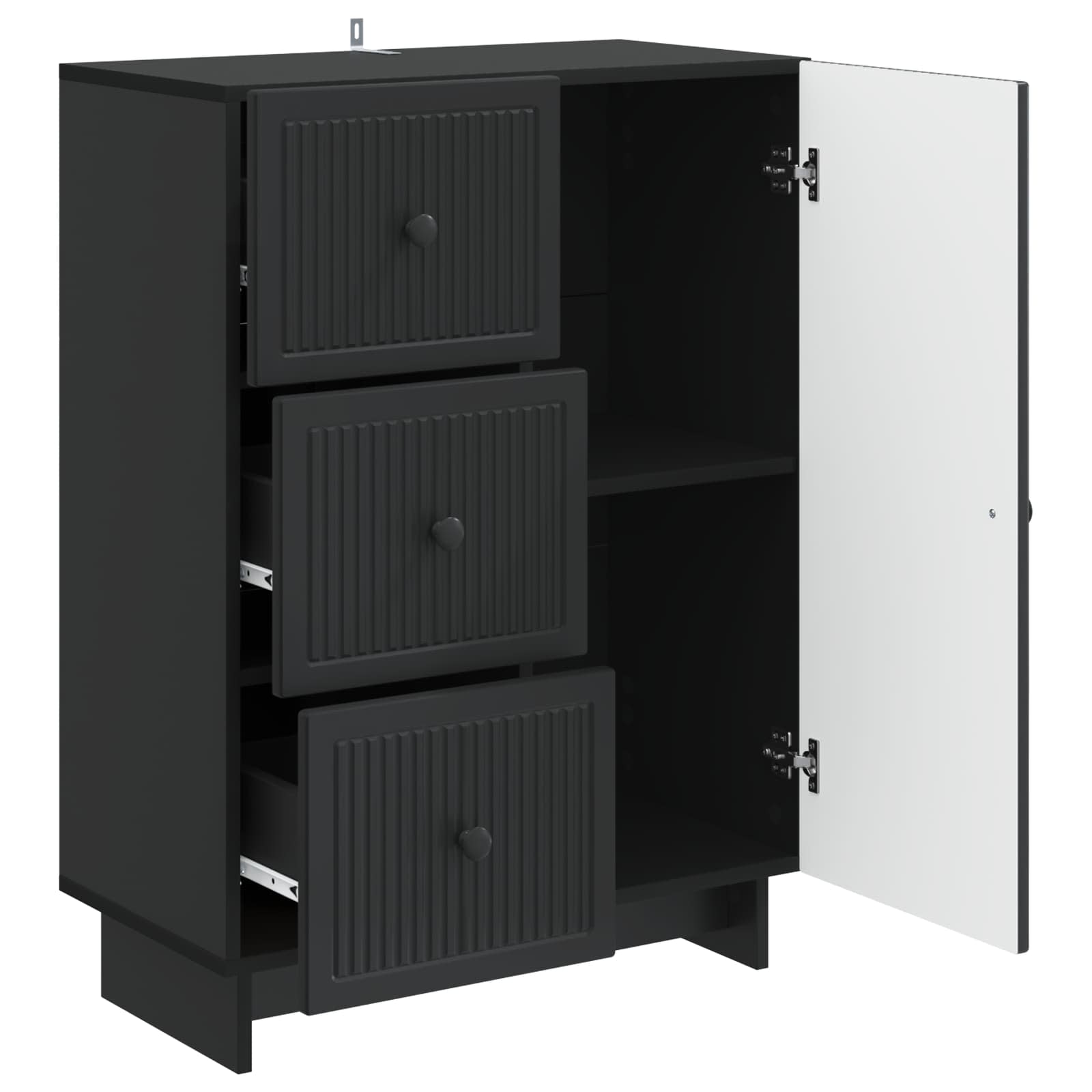 Kreveta s ladicama Crna 66 x 34,5 x 90 cm Konstruirano drvo