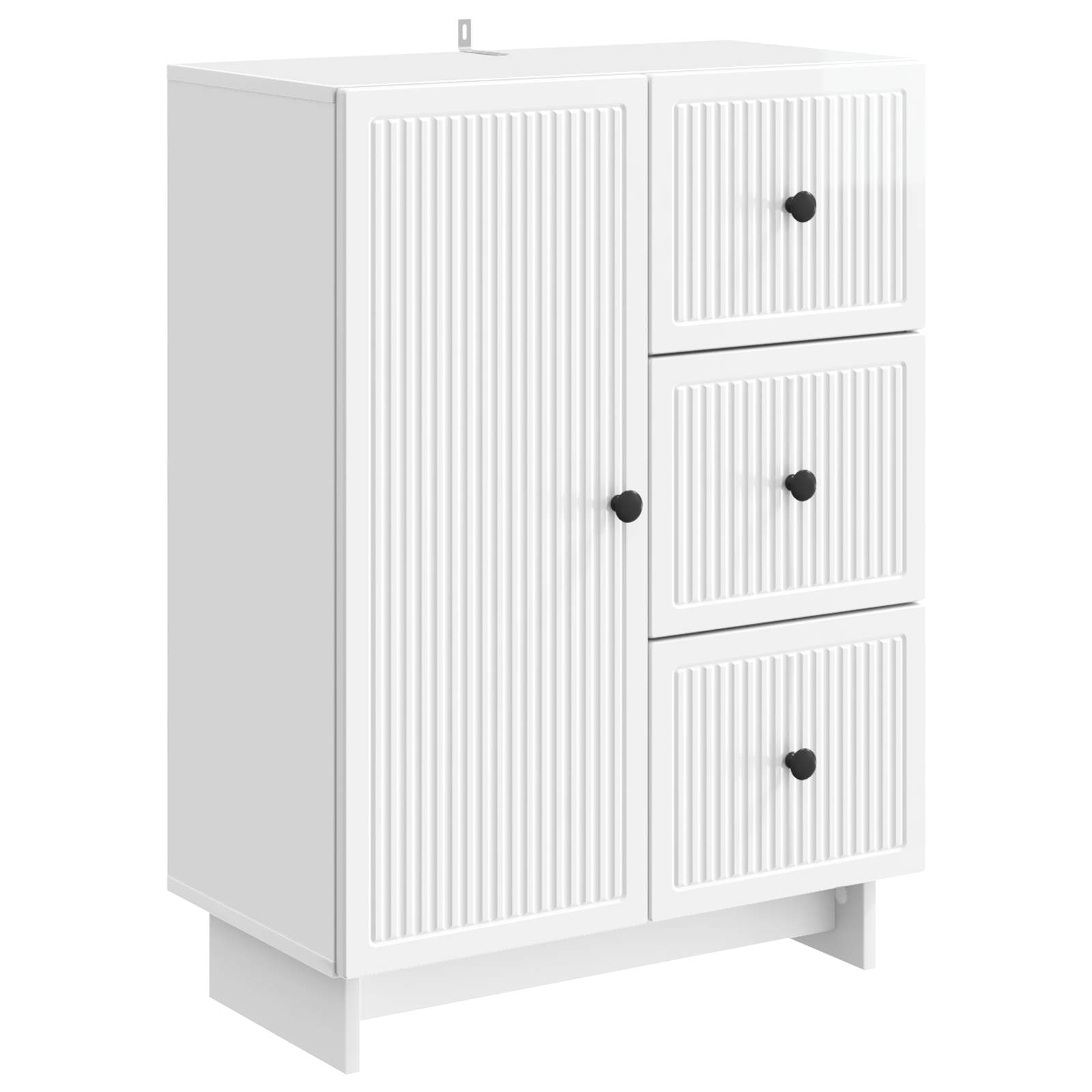 Kreveta s ladicama Bijela visokog sjaja 66 x 34,5 x 90 cm