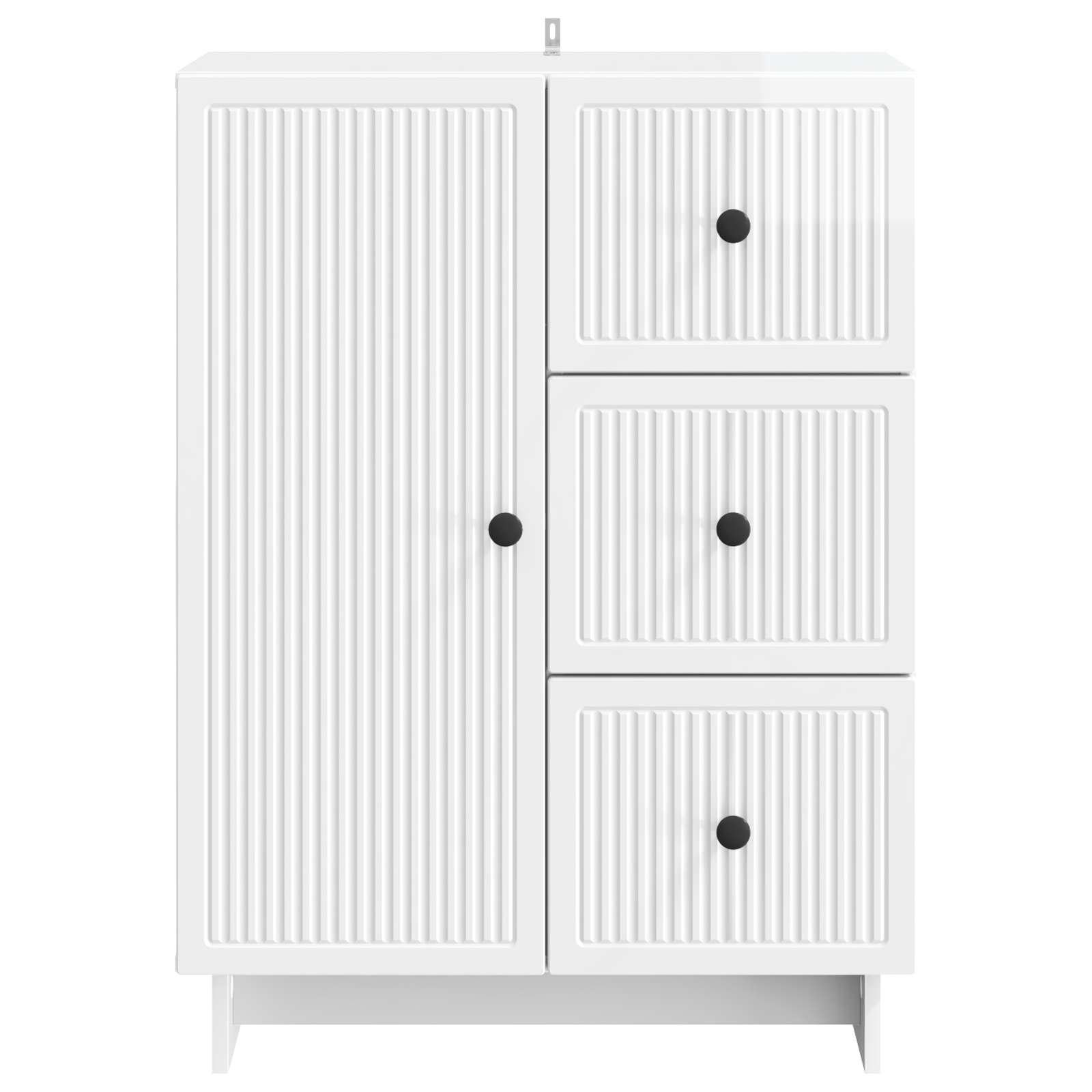 Kreveta s ladicama Bijela visokog sjaja 66 x 34,5 x 90 cm
