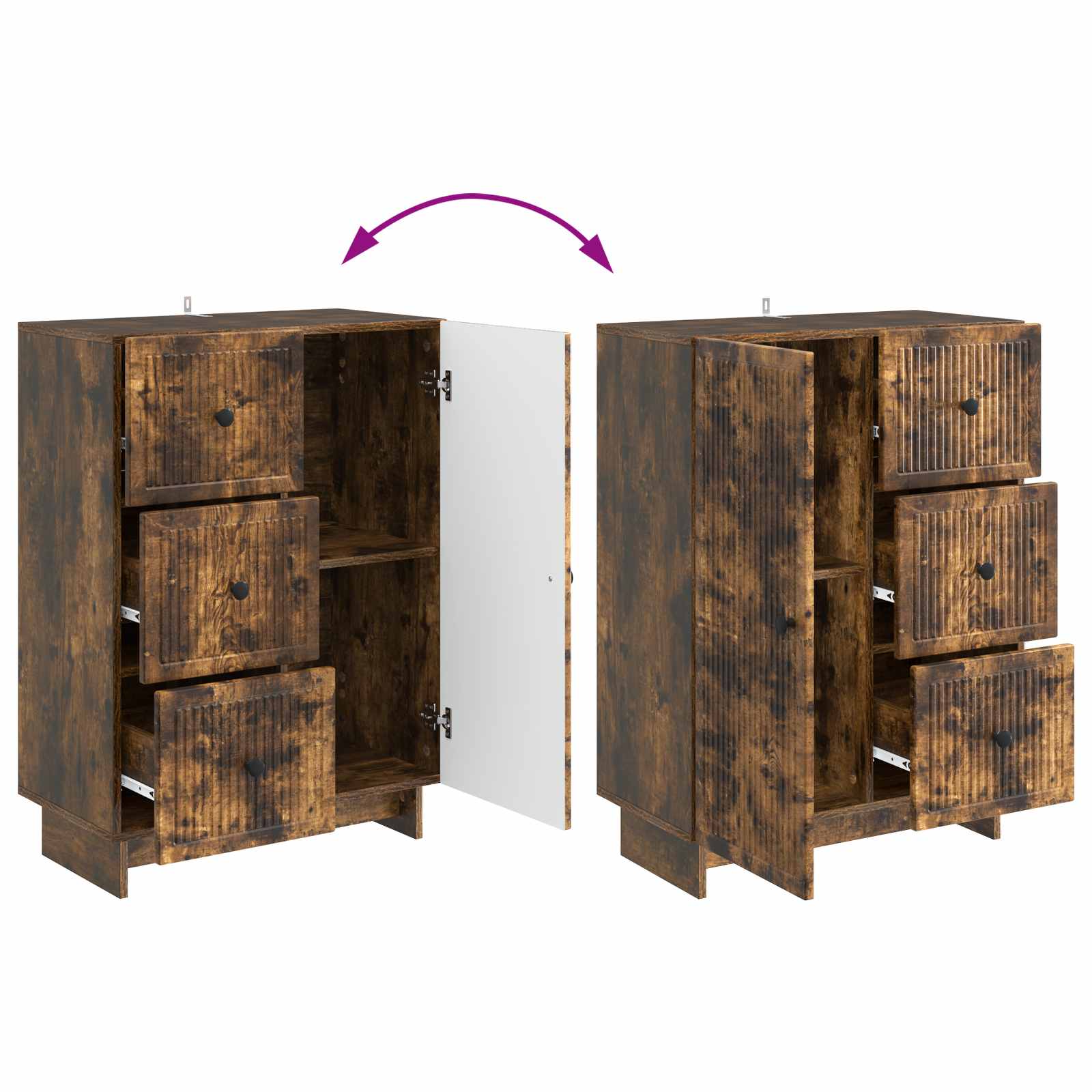Kreveta Dimljeni hrast 66 x 34,5 x 90 cm Konstruirano drvo