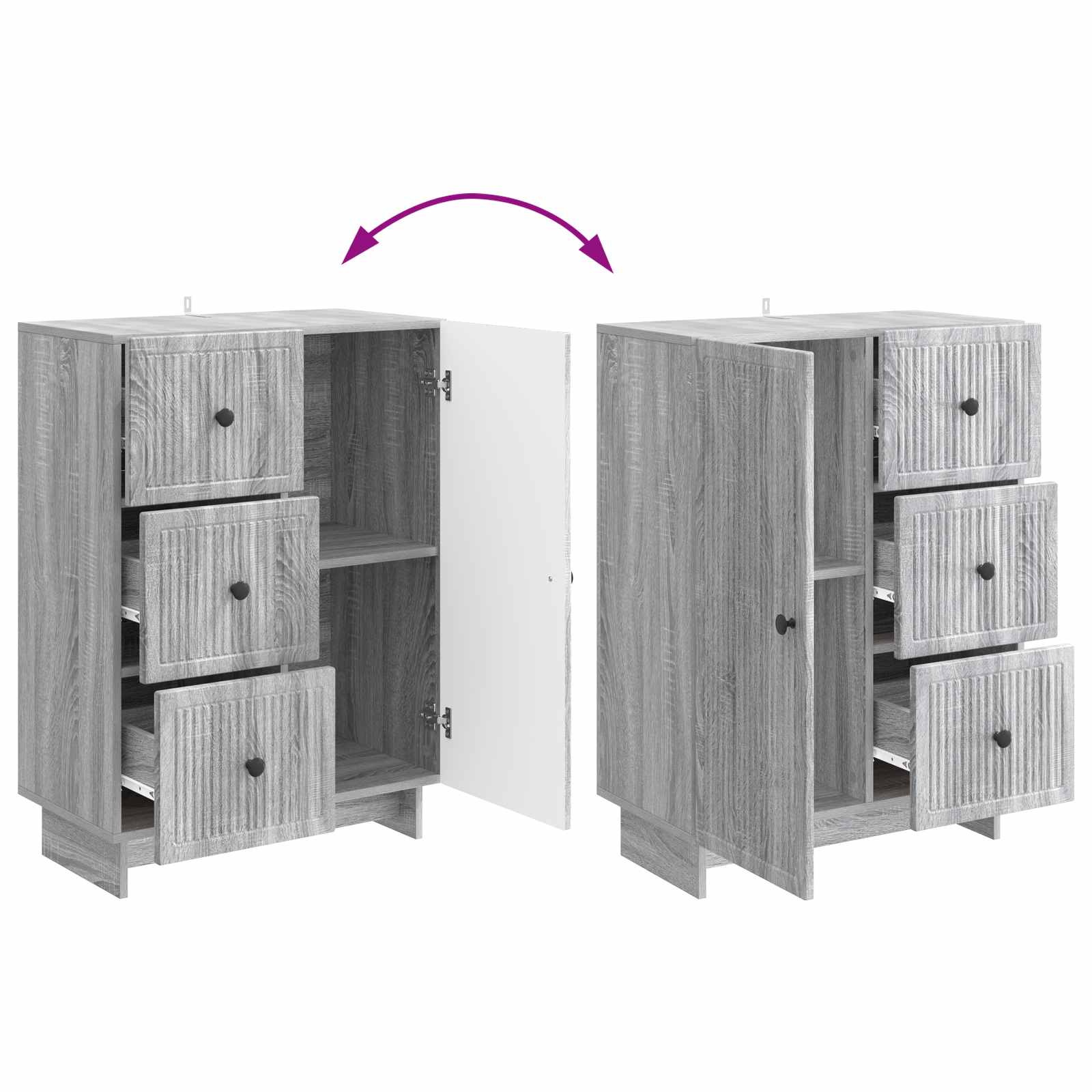 Kreveta Siva sonoma 66 x 34,5 x 90 cm Konstruirano drvo
