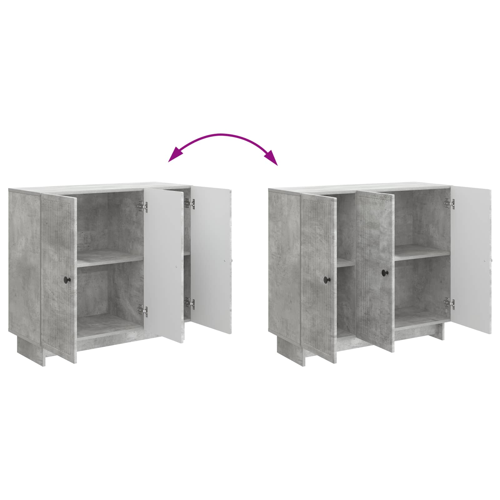Kreveta Betonska siva 89 x 34,5 x 80 cm Konstruirano drvo