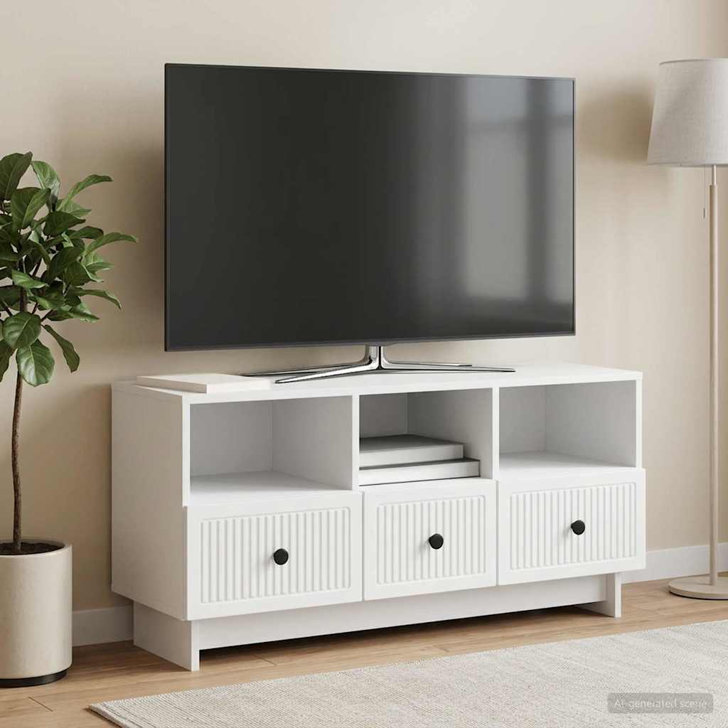 TV ormar s ladicama Bijela 102 x 34,5 x 50 cm Konstruirano drvo