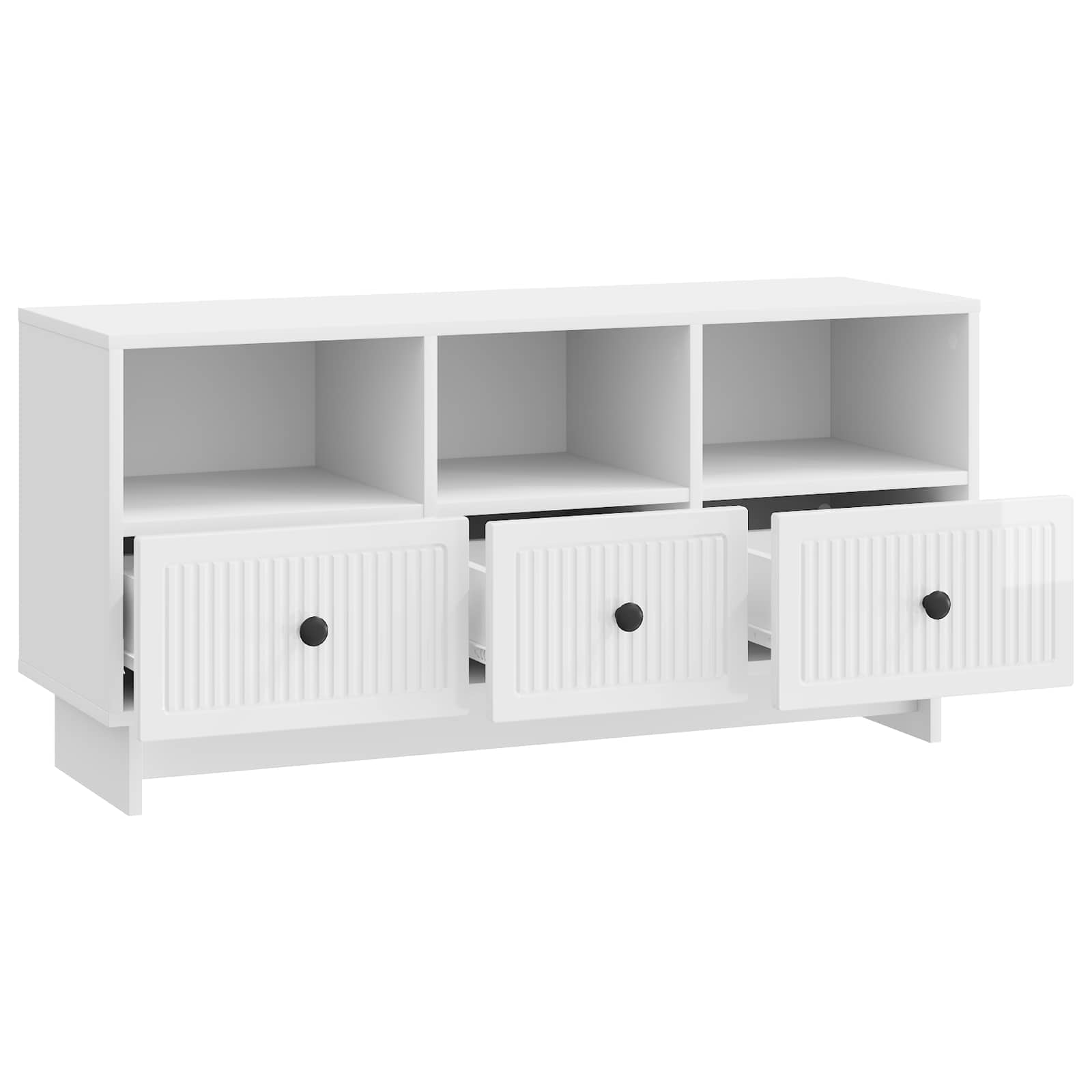 TV ormar s ladicama Bijela visokog sjaja 102 x 34,5 x 50 cm
