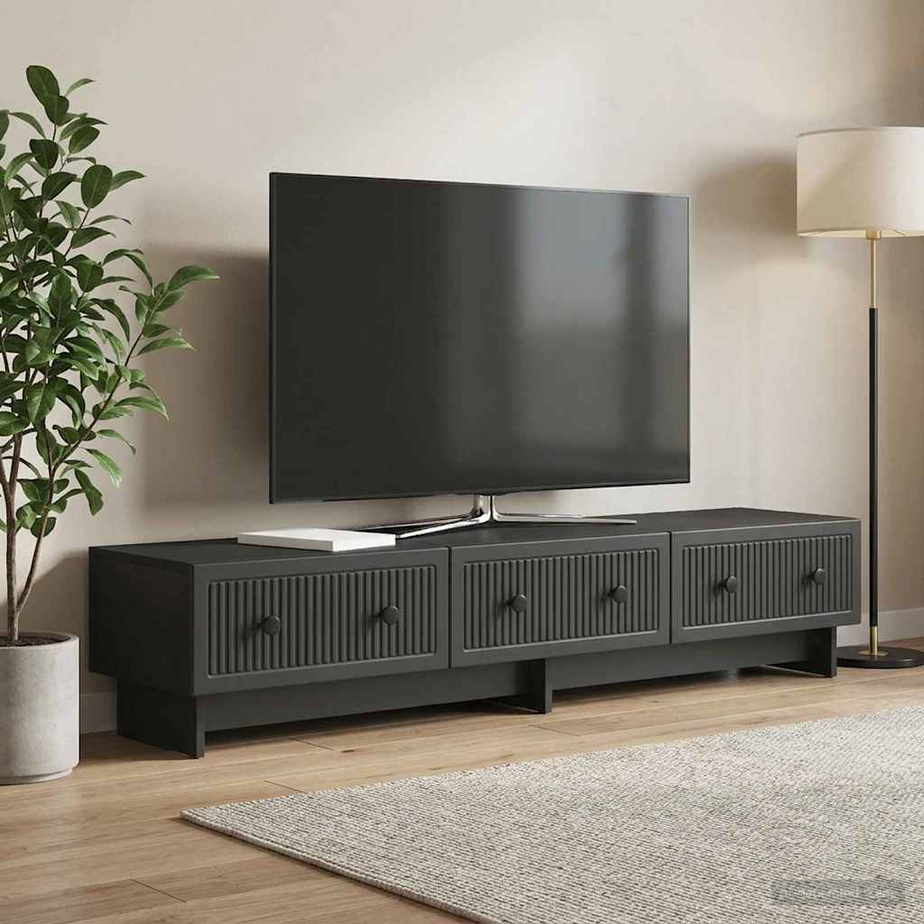 TV ormar s ladicama Crna 147 x 34,5 x 30 cm Konstruirano drvo