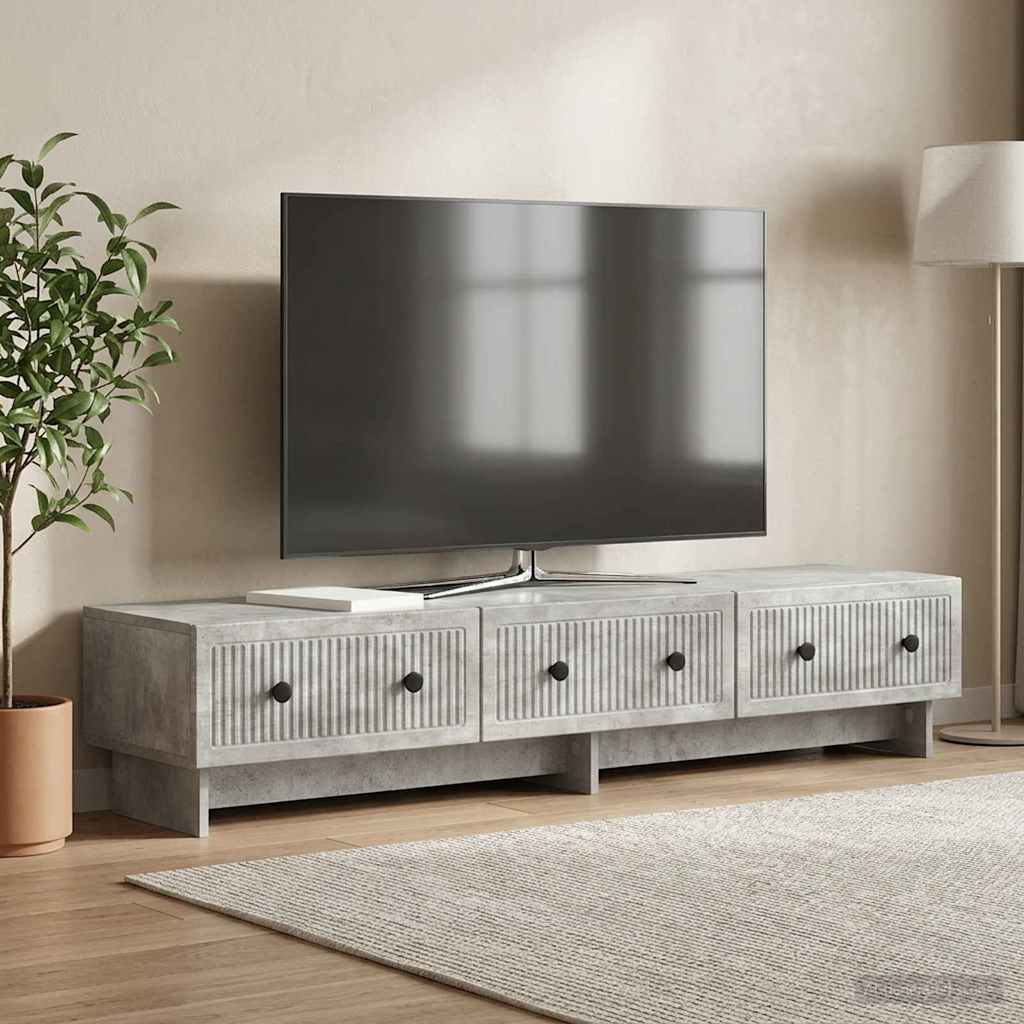 TV ormar Betonska siva 147 x 34,5 x 30 cm Konstruirano drvo