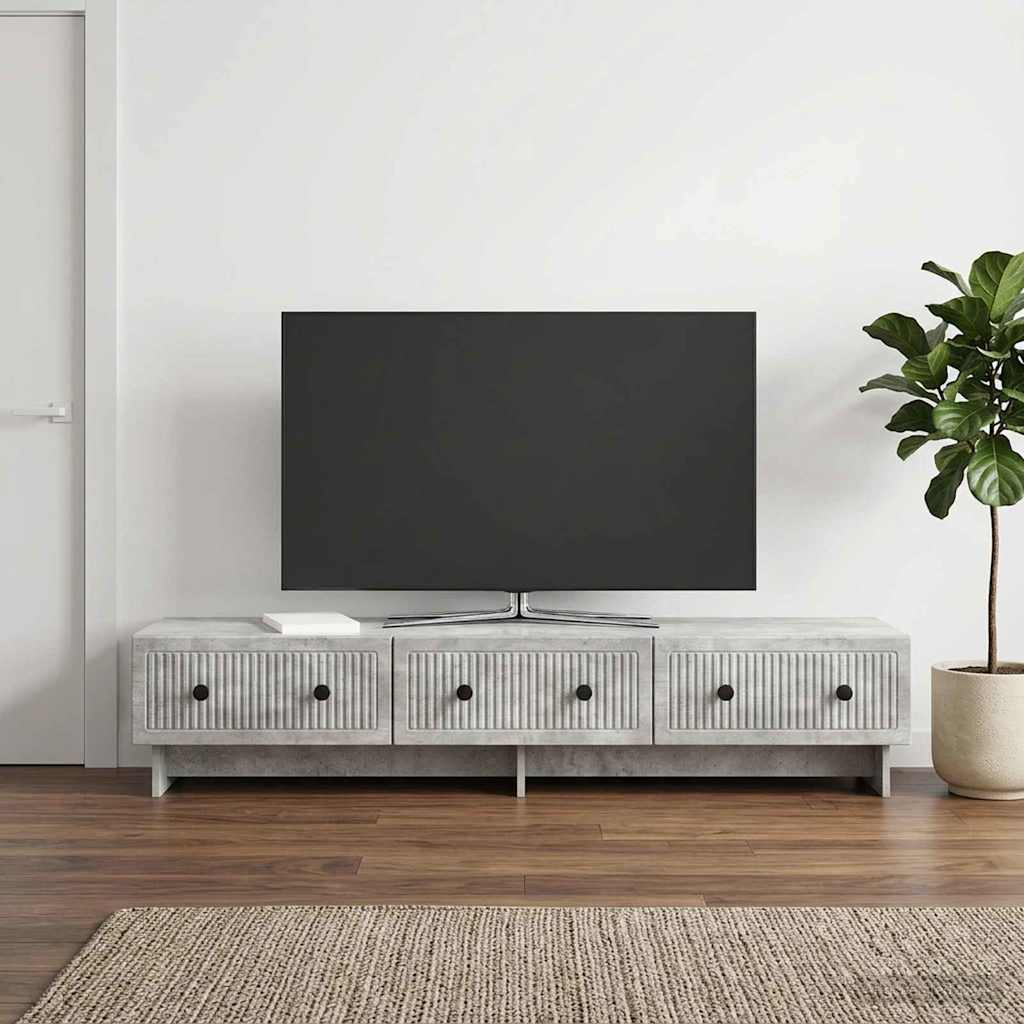 TV ormar Betonska siva 147 x 34,5 x 30 cm Konstruirano drvo