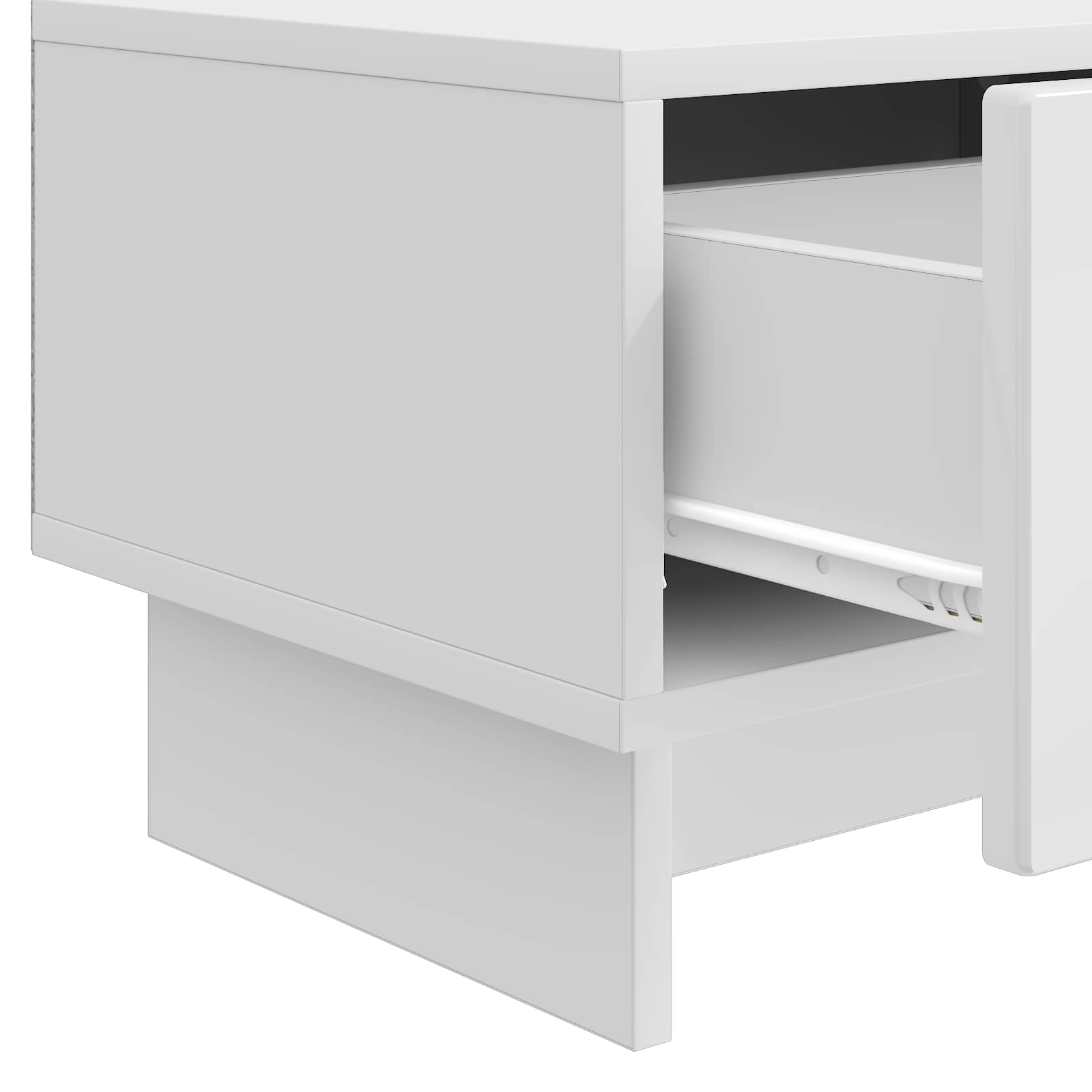 TV ormar s ladicama Bijela visokog sjaja 147 x 34,5 x 30 cm