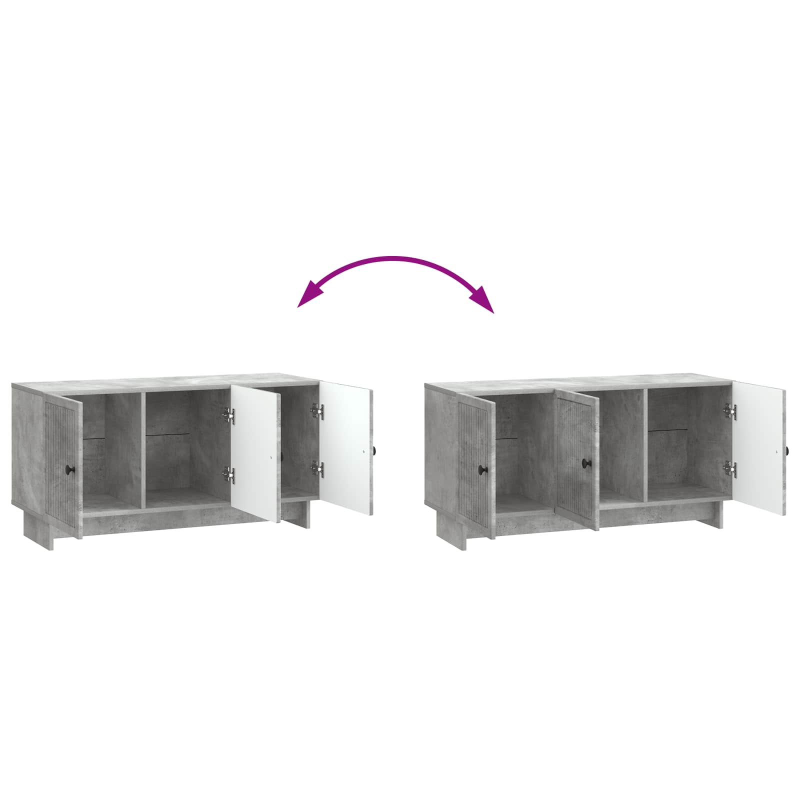 TV ormar Betonska siva 99 x 34,5 x 50 cm Konstruirano drvo