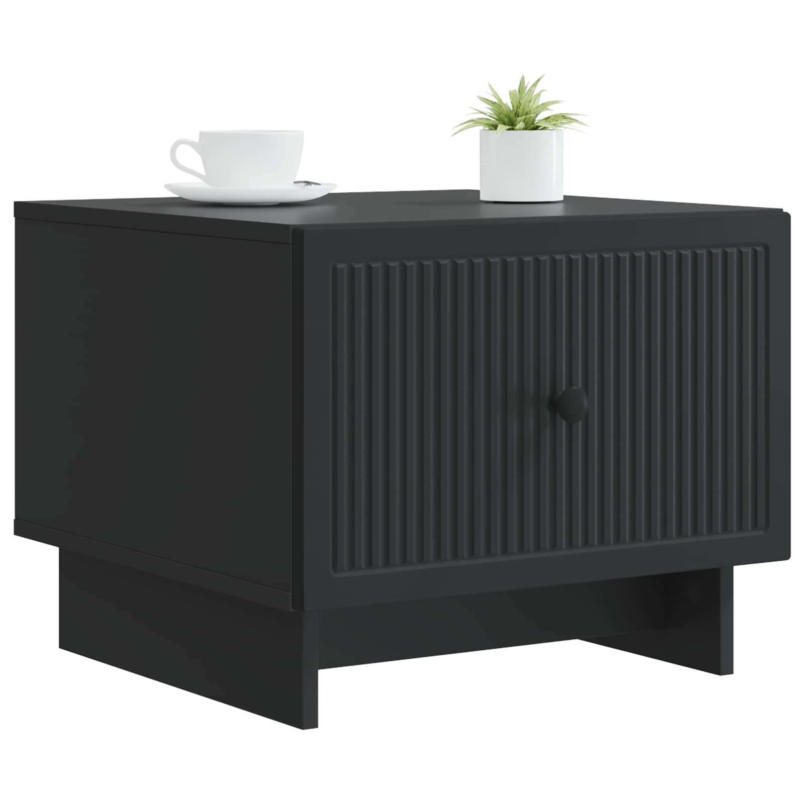 Kava Stol s ladicama Crna 49 x 50 x 40 cm Konstruirano drvo