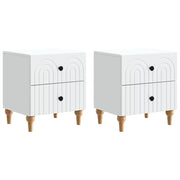 Noćni ormar 2 pcs Bijela 43 x 34,5 x 48 cm Konstruirano drvo