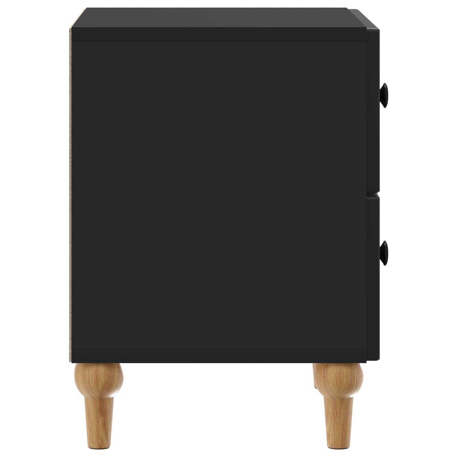 Noćni ormar s ladicama Crna 43 x 34,5 x 48 cm Konstruirano drvo