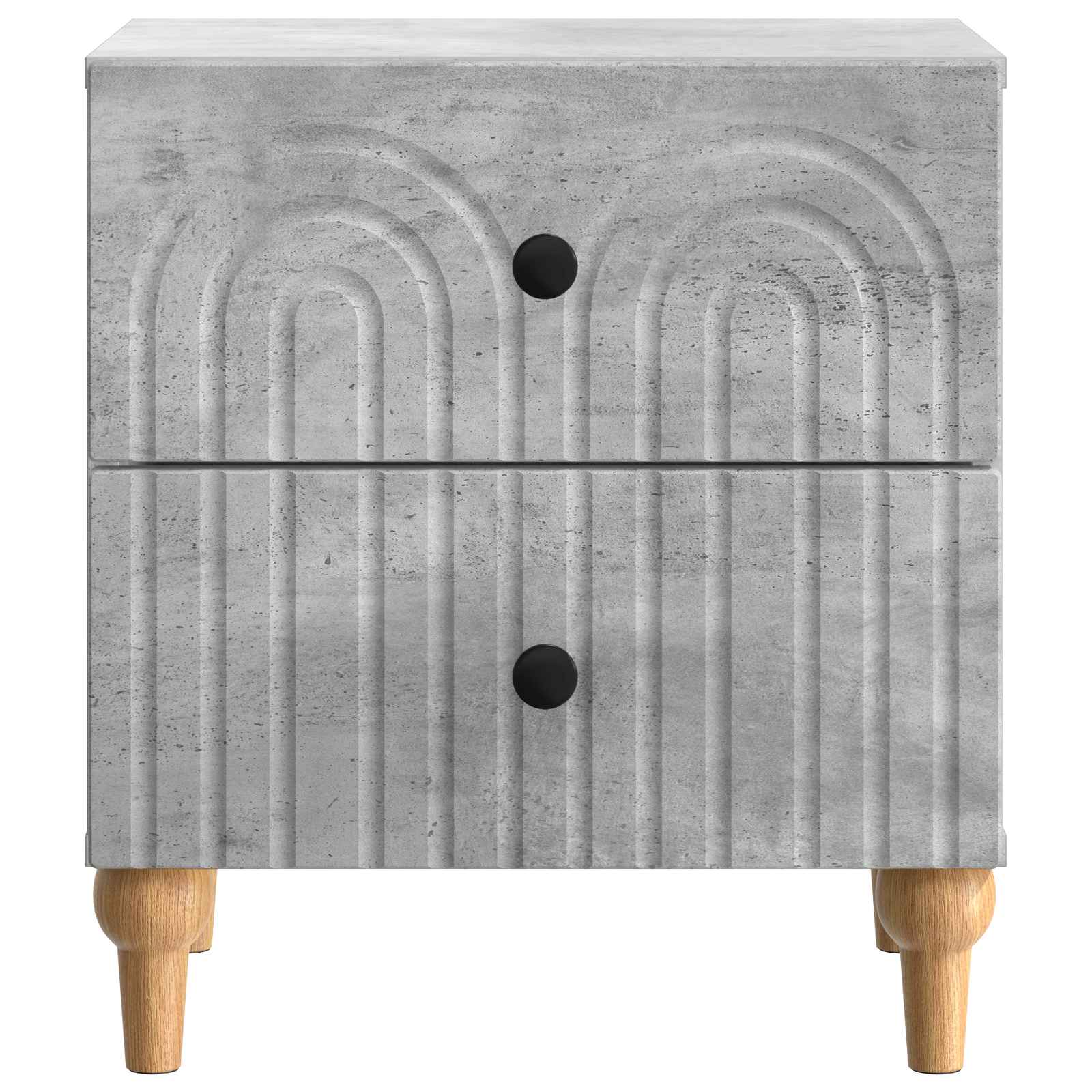 Noćni ormar s ladicama 2 pcs Betonska siva 43 x 34,5 x 48 cm