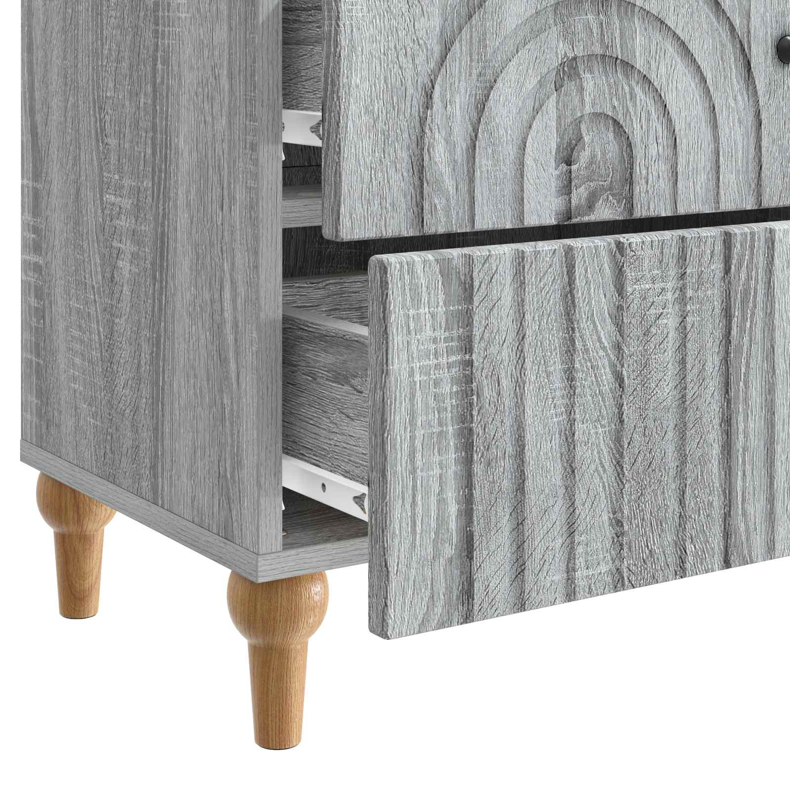 Noćni ormar Siva sonoma 62 x 34,5 x 48 cm Konstruirano drvo