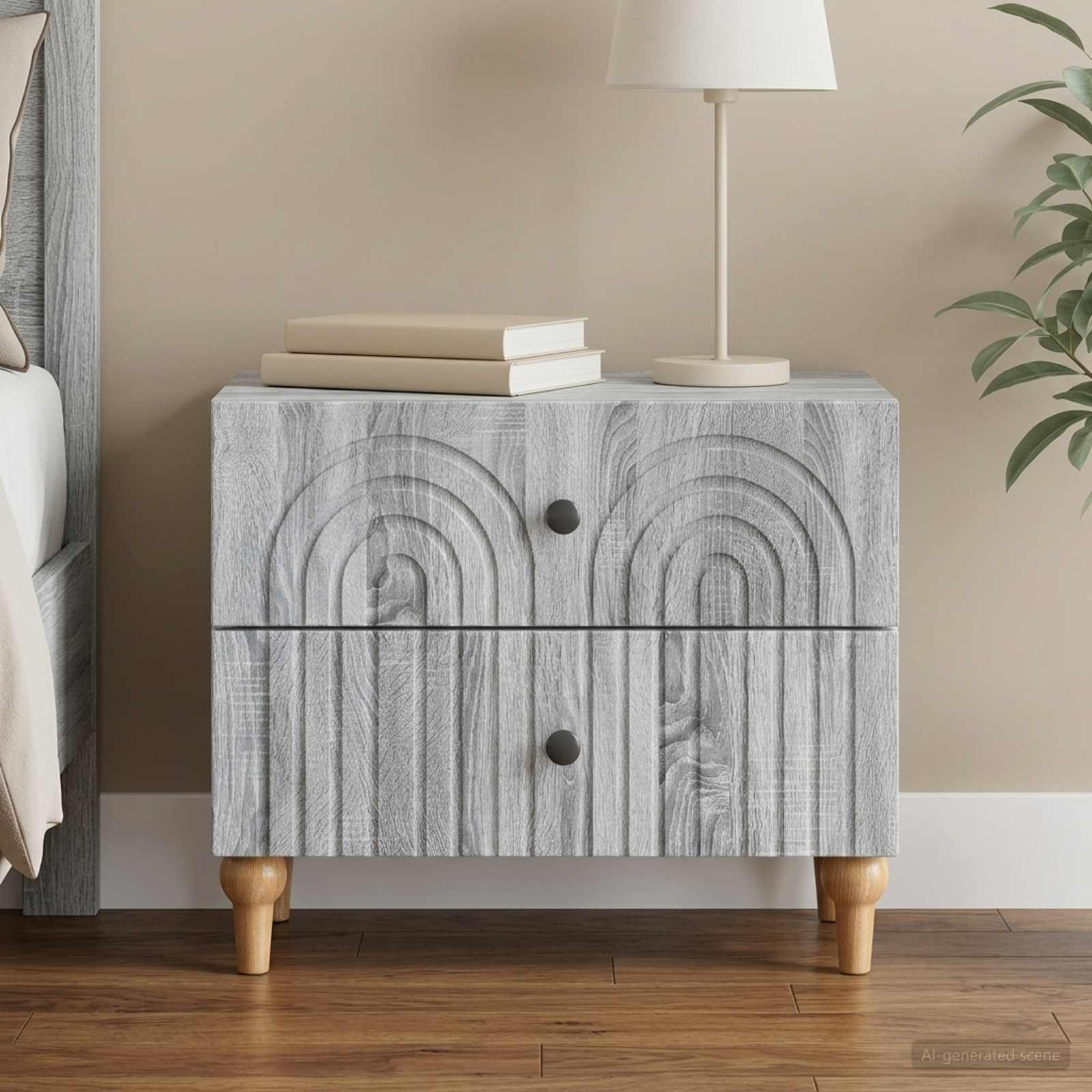 Noćni ormar Siva sonoma 62 x 34,5 x 48 cm Konstruirano drvo