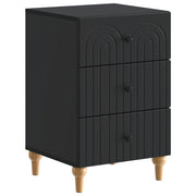 Noćni ormar s ladicama Crna 43x 41 x 66,5 cm Konstruirano drvo