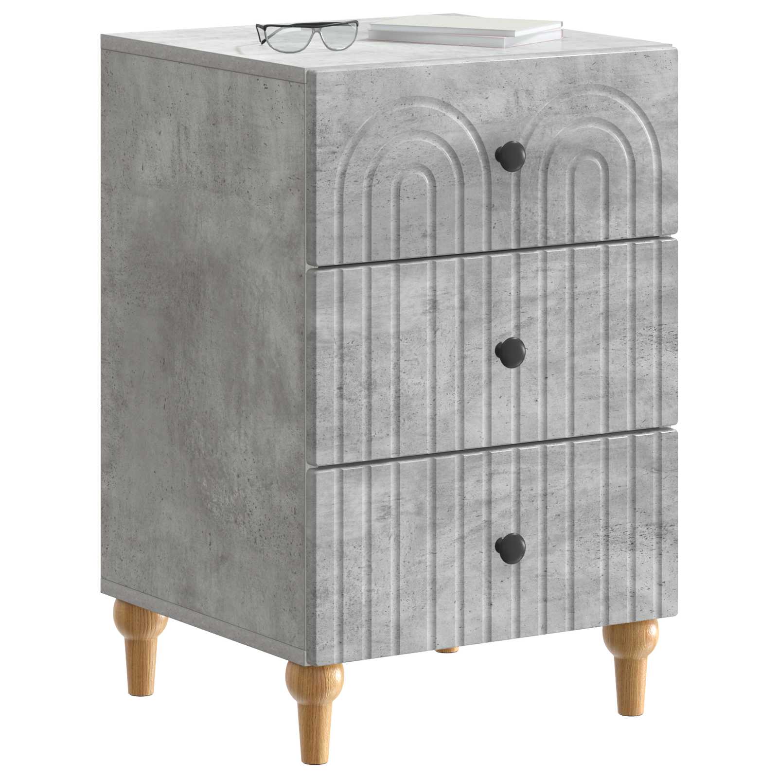 Noćni ormar Betonska siva 43x 41 x 66,5 cm Konstruirano drvo