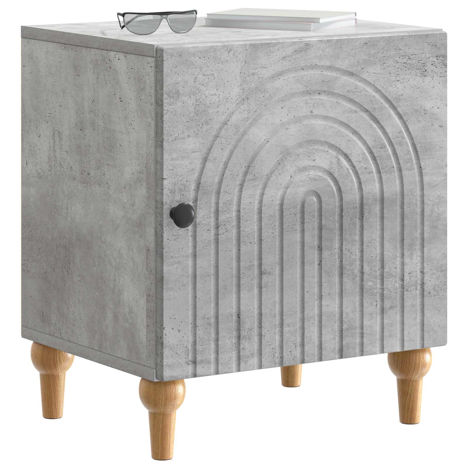 Noćni ormar Betonska siva 43 x 34,5 x 50 cm Konstruirano drvo