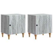 Noćni ormar 2 pcs Siva sonoma 43 x 34,5 x 50 cm