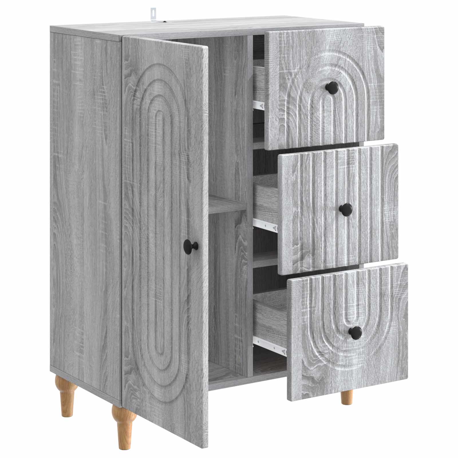 Kreveta Siva sonoma 66 x 34,5 x 90 cm Konstruirano drvo
