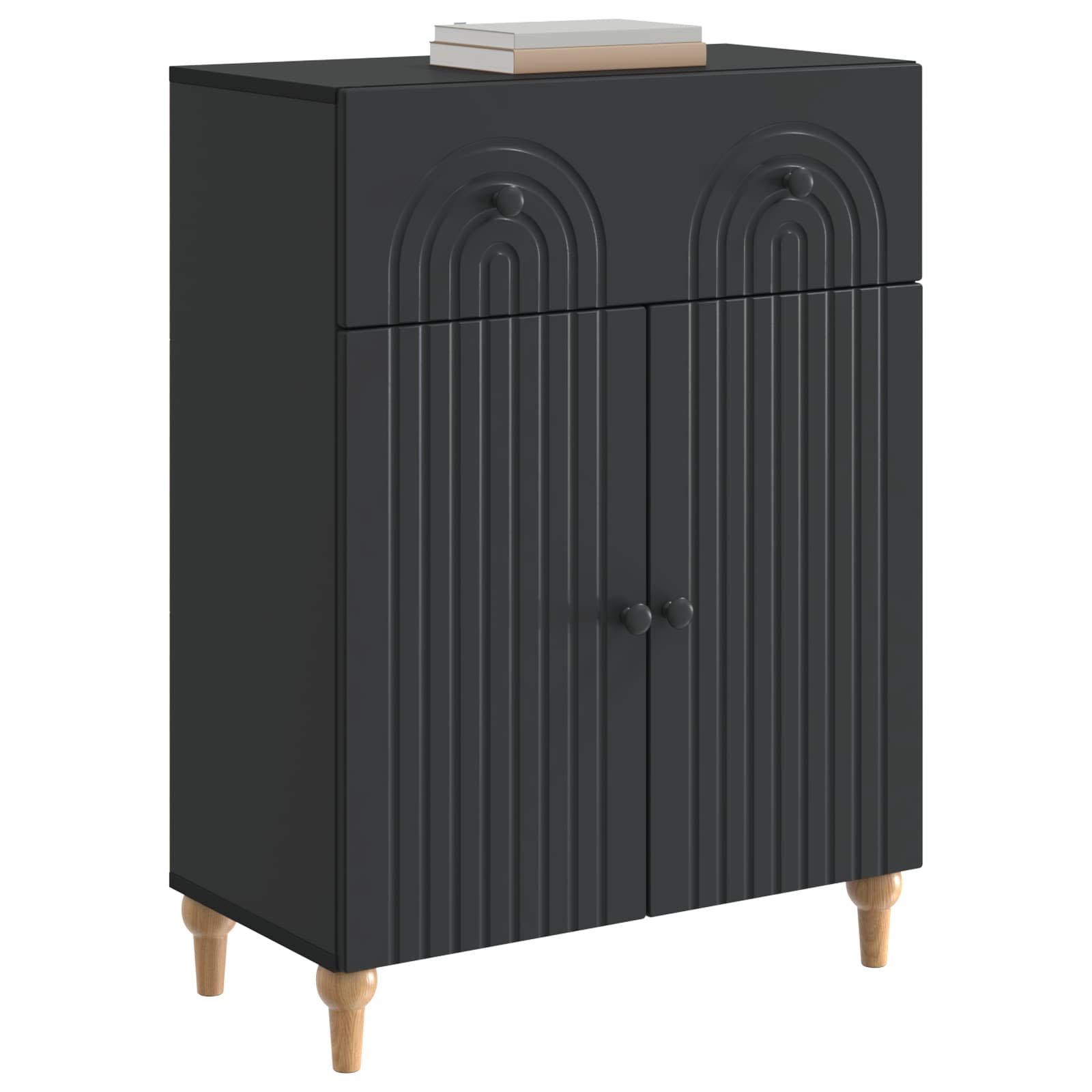 Kreveta s ladicama Crna 66 x 34,5 x 90 cm Konstruirano drvo