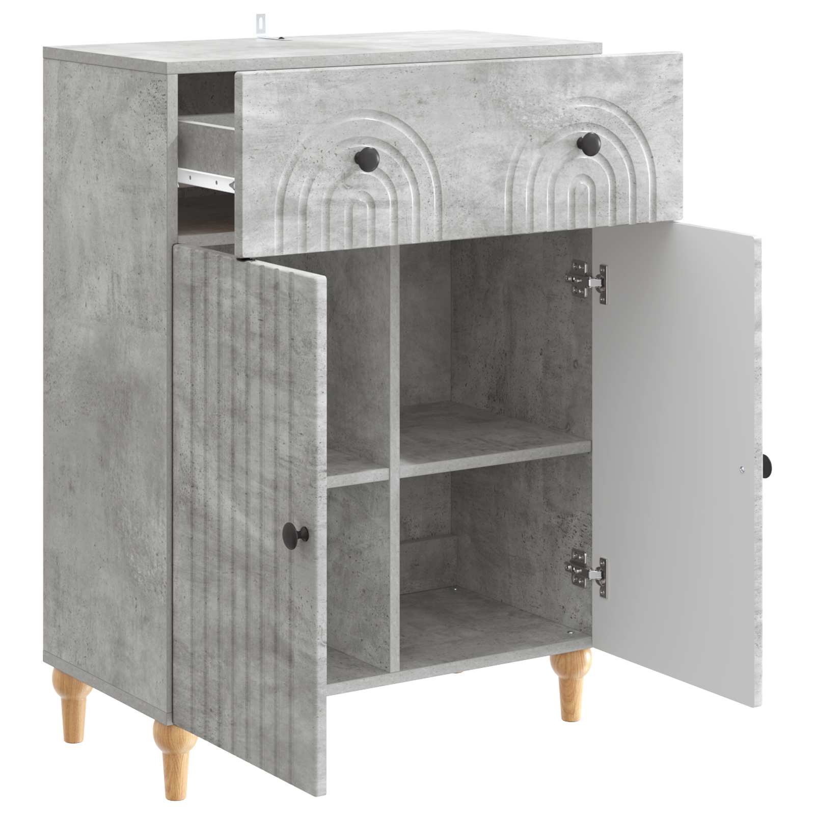 Kreveta Betonska siva 66 x 34,5 x 90 cm Konstruirano drvo