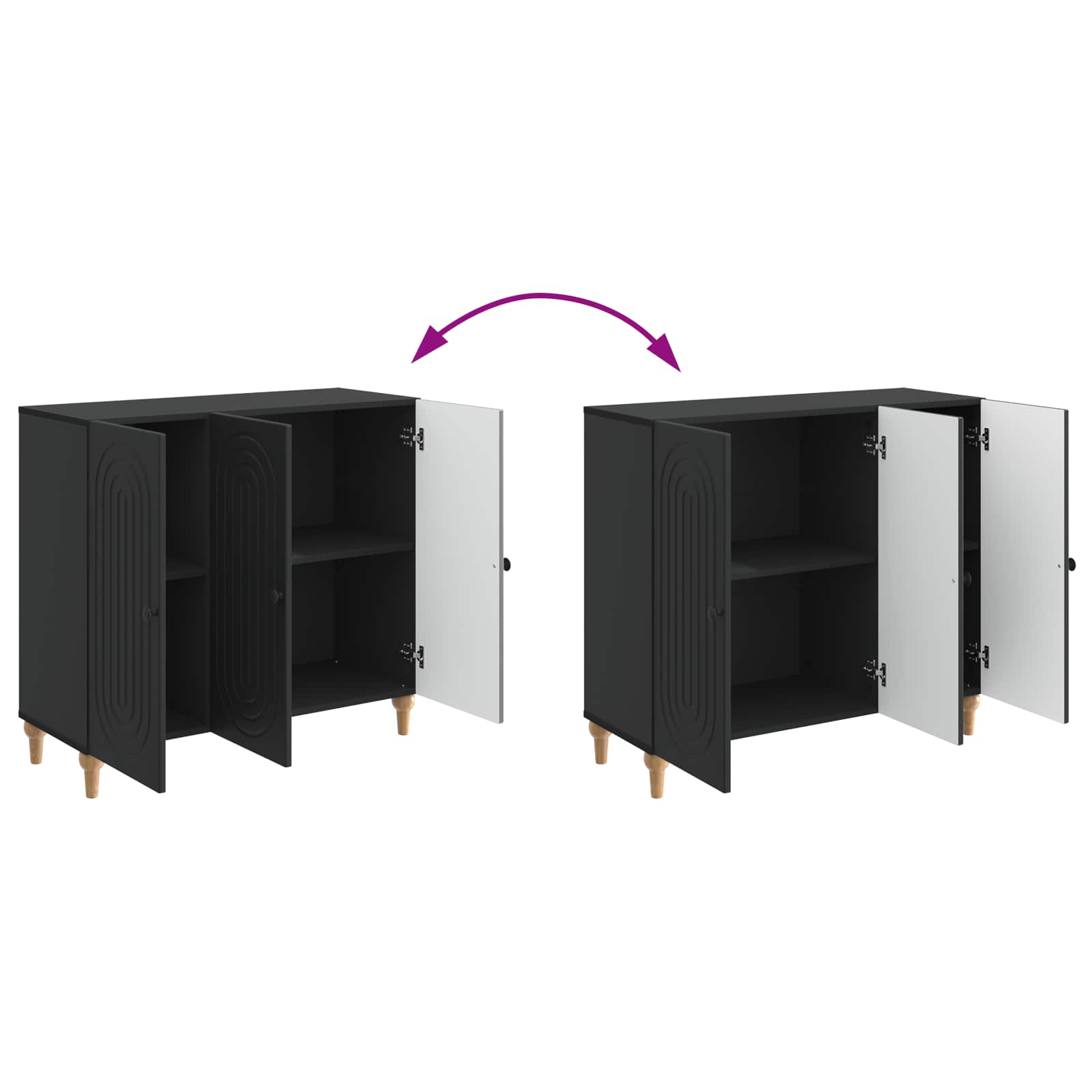 Kreveta Crna 89 x 34,5 x 80 cm Konstruirano drvo