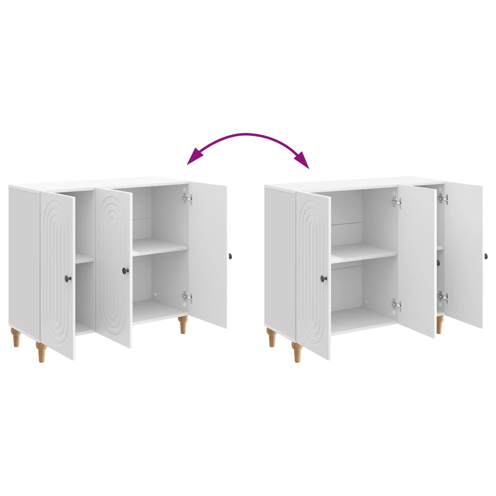 Kreveta Bijela visokog sjaja 89 x 34,5 x 80 cm