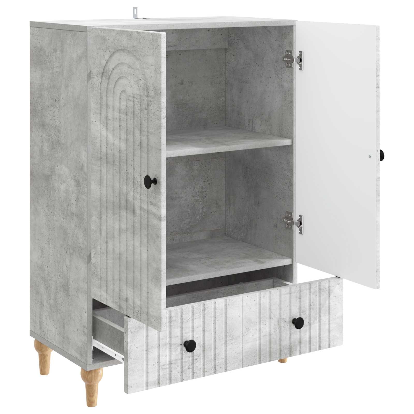 Kreveta Betonska siva 66 x 34,5 x 95 cm Konstruirano drvo