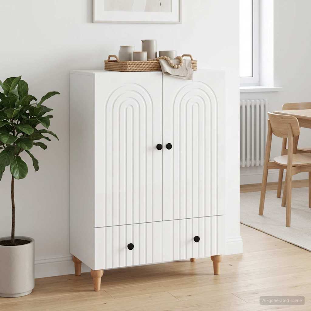 Kreveta s ladicama Bijela visokog sjaja 66 x 34,5 x 95 cm