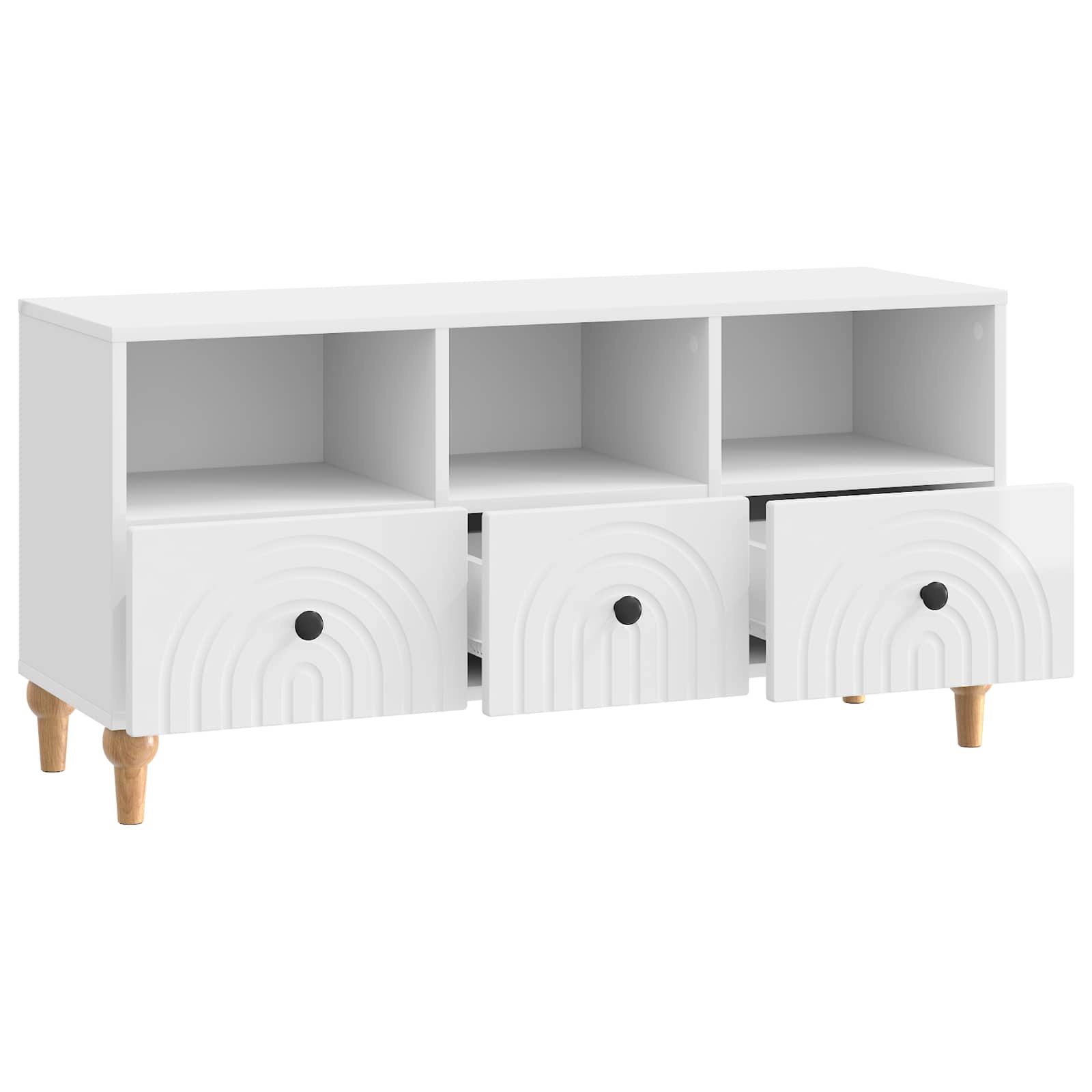 TV ormar Visoki Sjaj Bijeli 102 x 34,5 x 50 cm