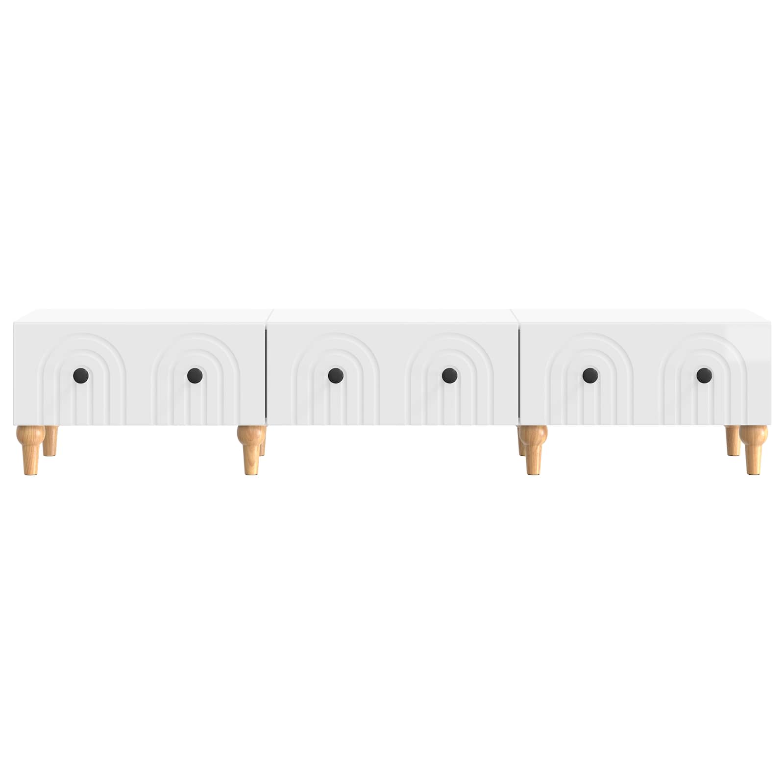 TV ormar s ladicama Bijela visokog sjaja 147 x 34,5 x 30 cm