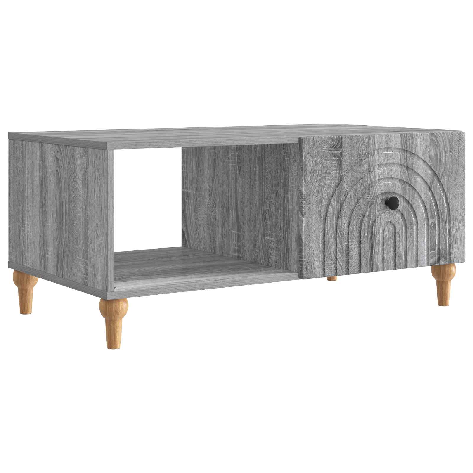 Kava Stol Siva sonoma 90 x 50 x 40 cm Konstruirano drvo