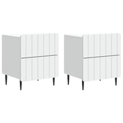 Noćni ormar 2 pcs Bijela 43 x 34,5 x 49,5 cm Konstruirano drvo