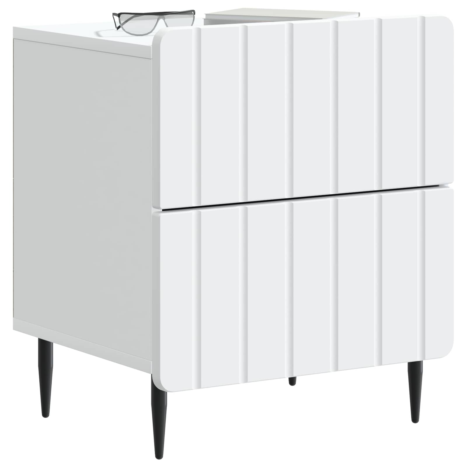 Noćni ormar 2 pcs Bijela 43 x 34,5 x 49,5 cm Konstruirano drvo