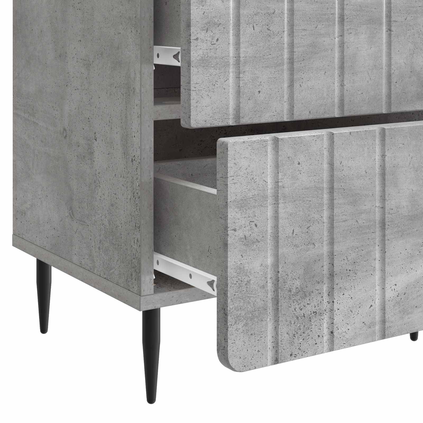 Noćni ormar Betonska siva 43 x 34,5 x 49,5 cm Konstruirano drvo
