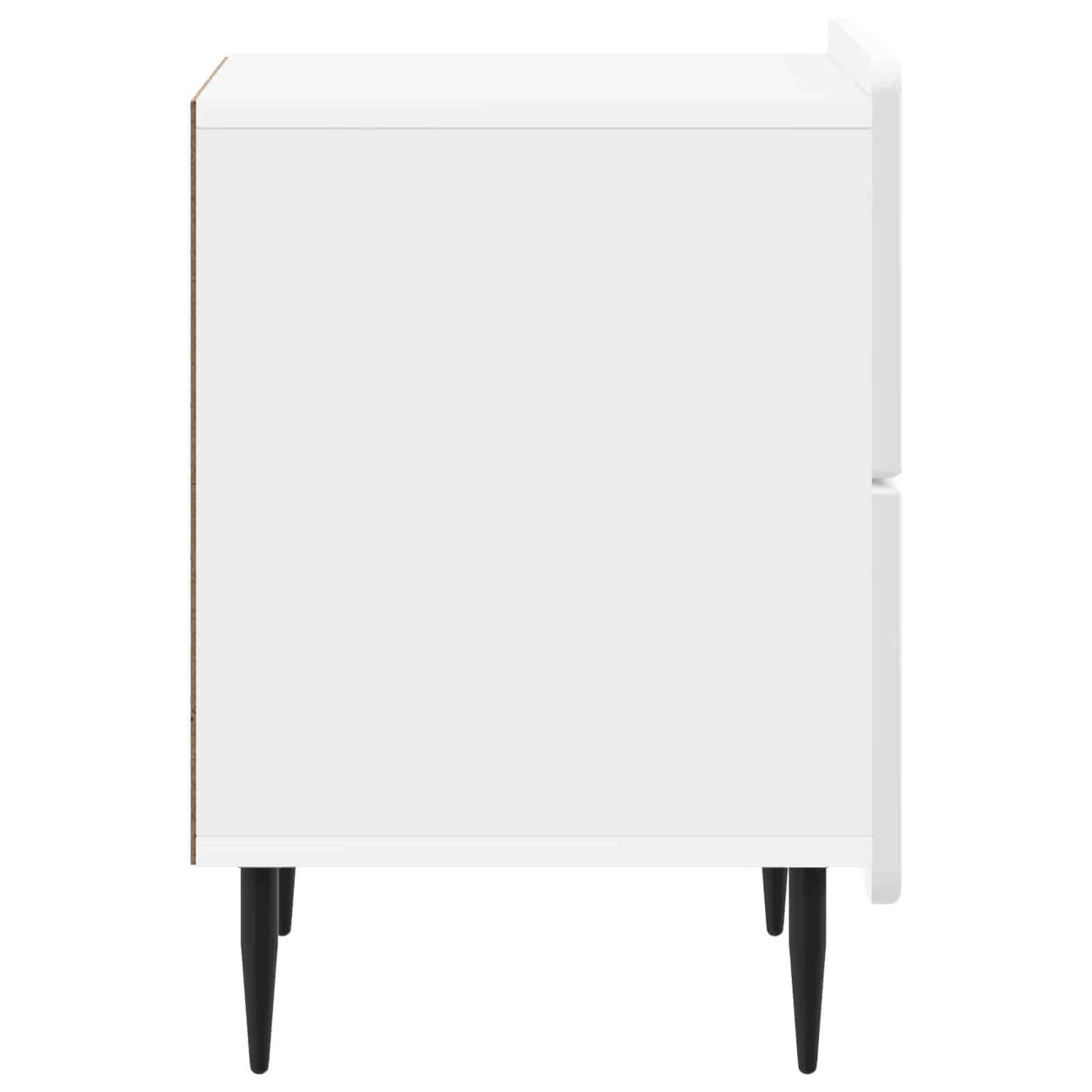 Noćni ormar s ladicama Bijela visokog sjaja 43 x 34,5 x 49,5 cm