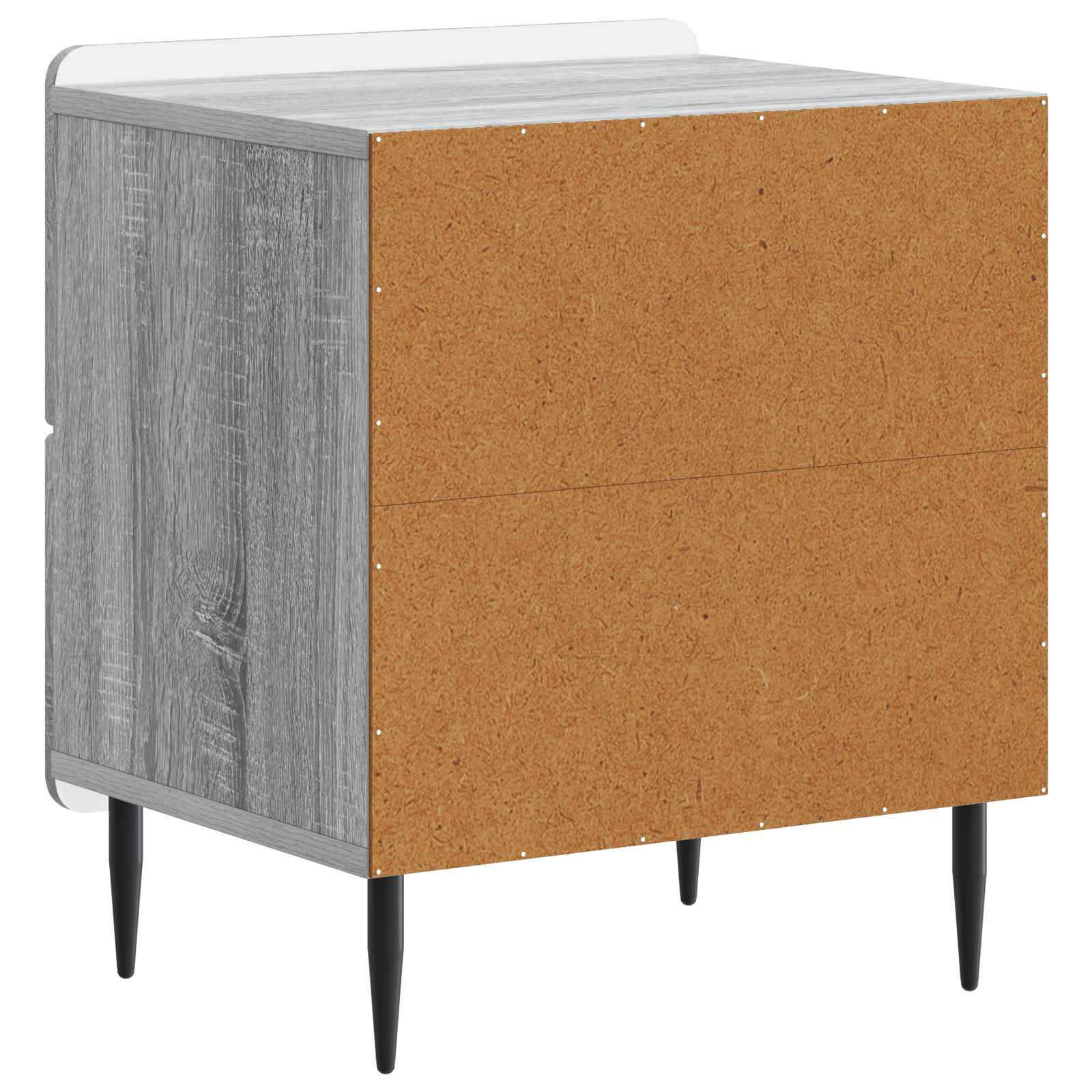 Noćni ormar s ladicama 2 pcs Siva sonoma 43 x 34,5 x 49,5 cm
