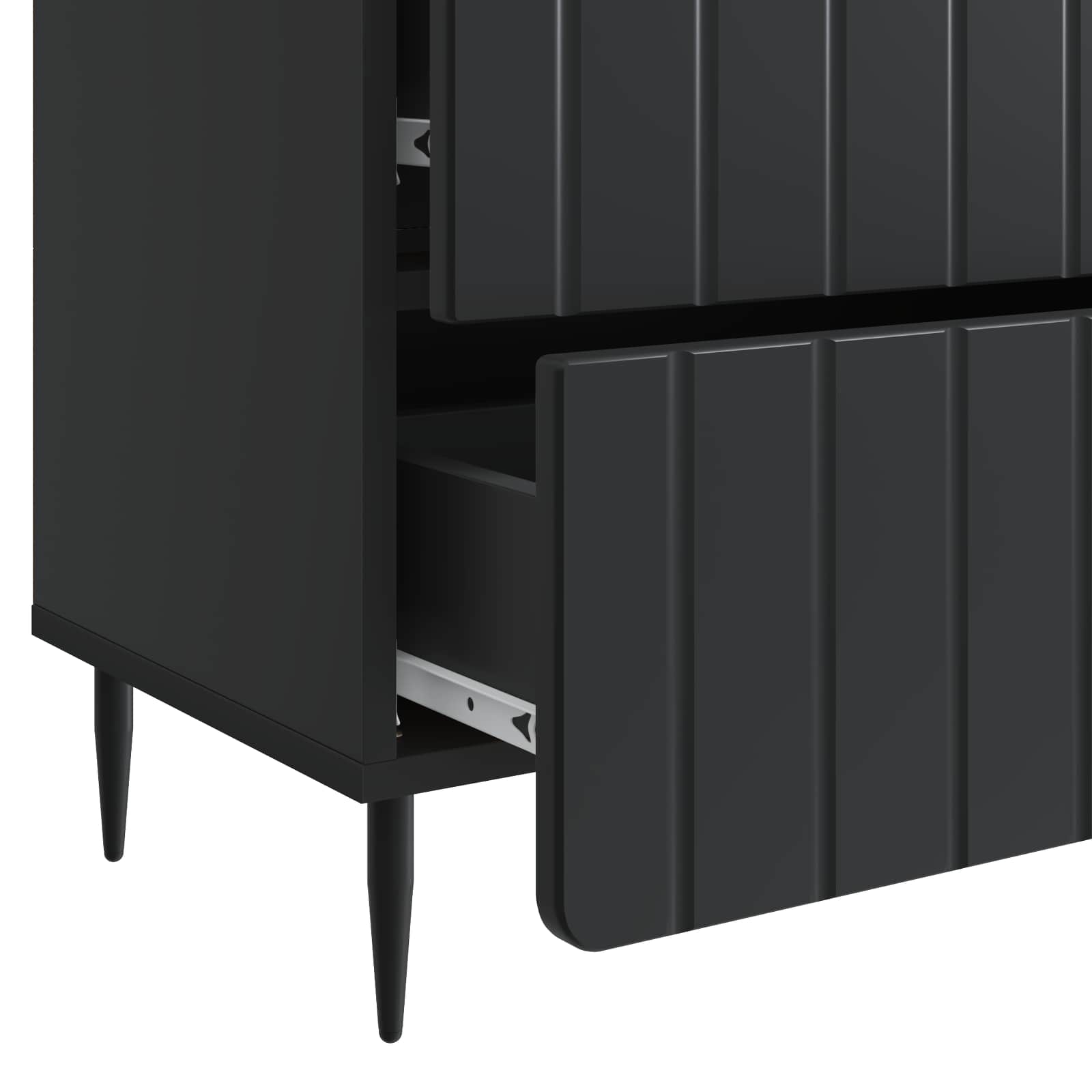 Noćni ormar Crna 62 x 34,5 x 49,5 cm Konstruirano drvo