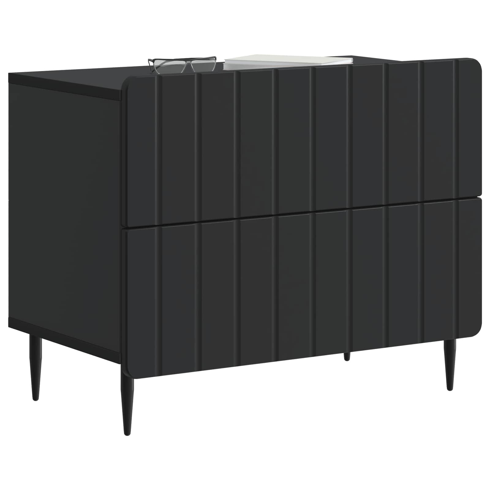 Noćni ormar Crna 62 x 34,5 x 49,5 cm Konstruirano drvo