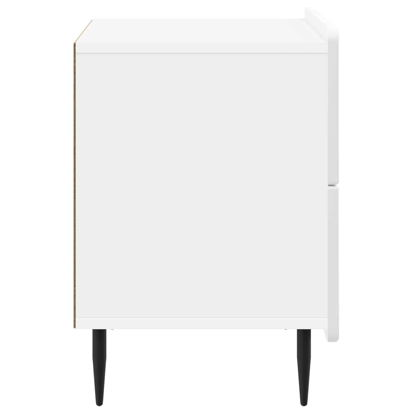Noćni ormar s ladicama Bijela visokog sjaja 62 x 34,5 x 49,5 cm