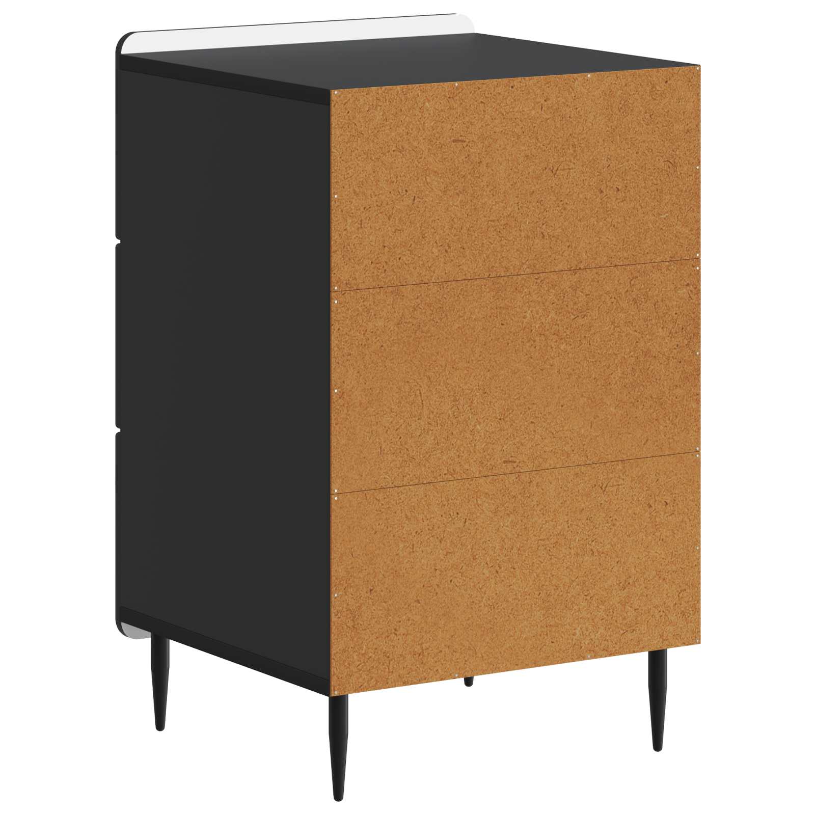 Noćni ormar s ladicama Crna 43x 41 x 68 cm Konstruirano drvo