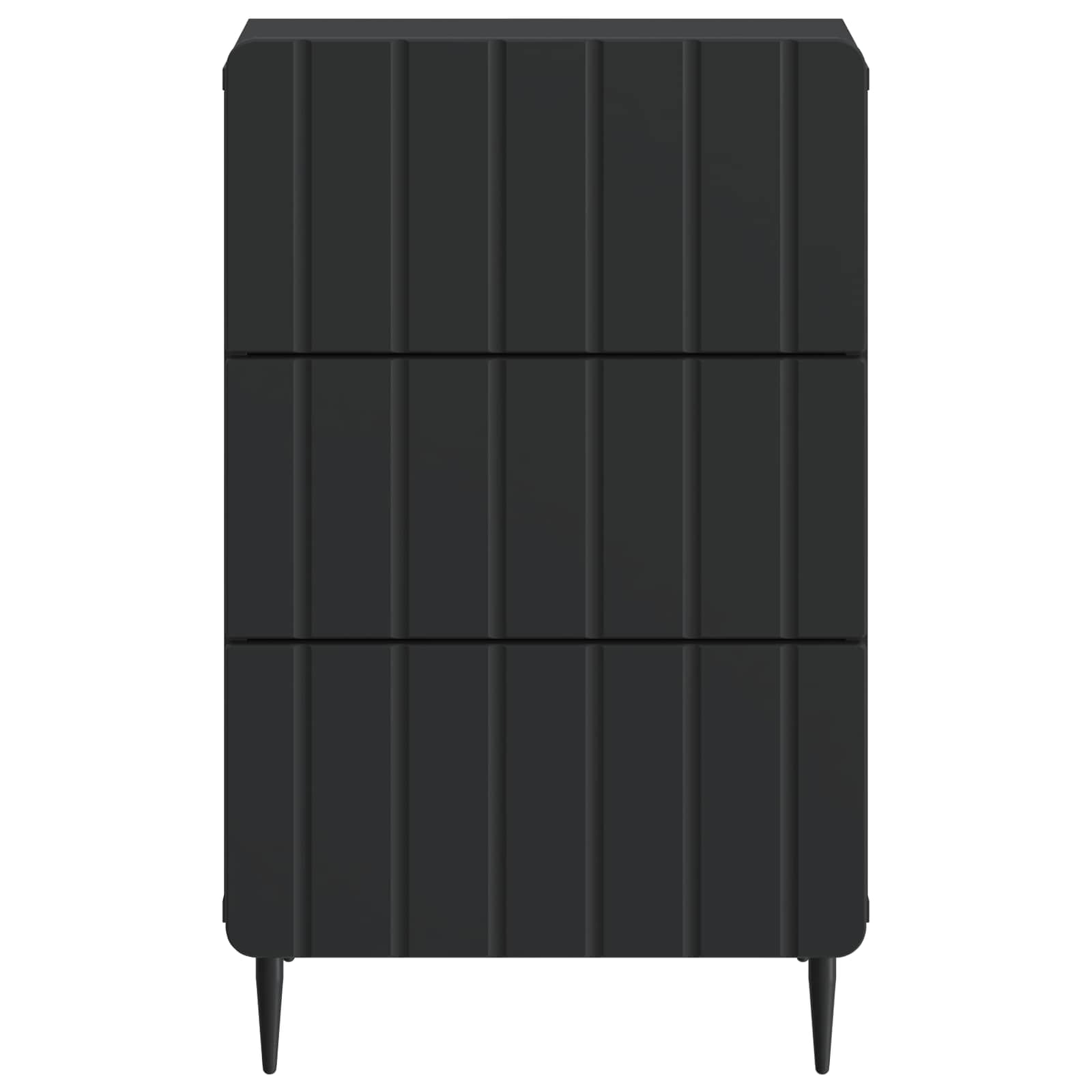 Noćni ormar s ladicama Crna 43x 41 x 68 cm Konstruirano drvo