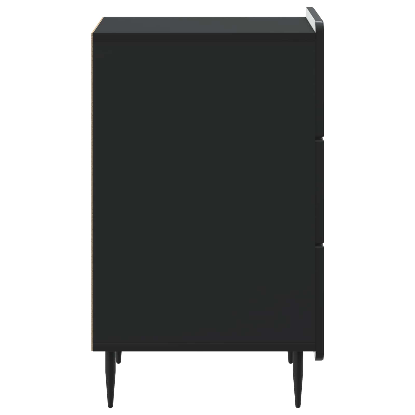 Noćni ormar s ladicama Crna 43x 41 x 68 cm Konstruirano drvo