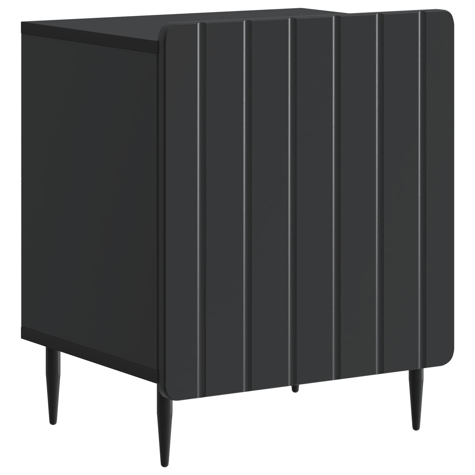 Noćni ormar Crna 43 x 34,5 x 52 cm Konstruirano drvo