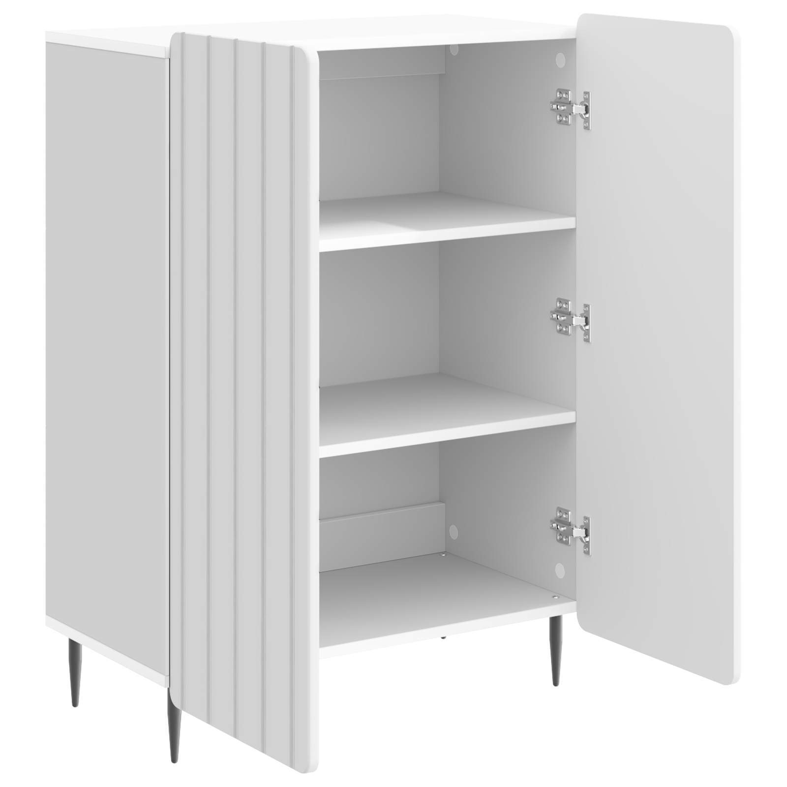 Kreveta Bijela visokog sjaja 66 x 34,5 x 92 cm