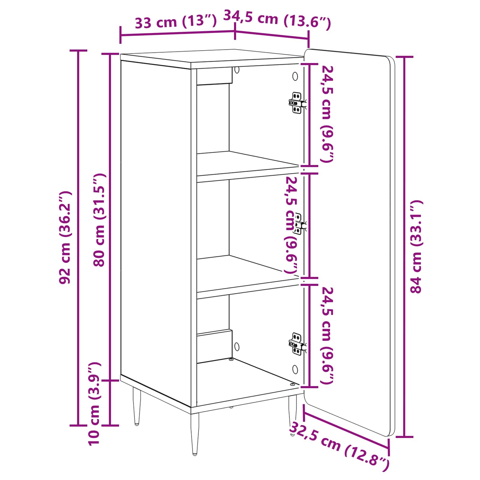 Kreveta Crna 34,5 x 33 x 92 cm Konstruirano drvo